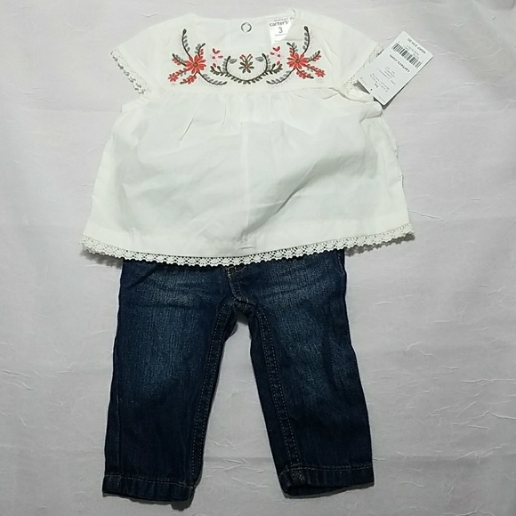 Carter's Other - Embroidered Carters Outfit BNWT Sz 3m